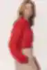 Bluzka przezroczysta szyfon czerwona