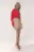 Bluzka przezroczysta szyfon czerwona