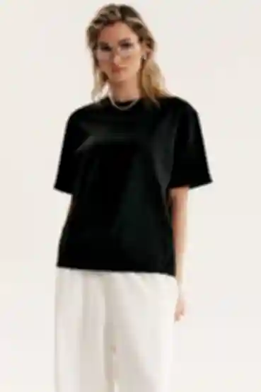 Koszulka oversize dzianina czarna