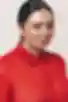 Bluzka przezroczysta szyfon czerwona duży rozmiar