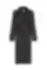 Trench oversize midi bawełna w kolorze czarnym, duży rozmiar