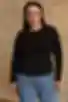 Longsleeve dzianinowy czarny, duży rozmiar