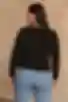 Longsleeve dzianinowy czarny, duży rozmiar