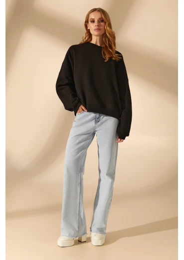 Bluza z dzianiny w kolorze czarnym