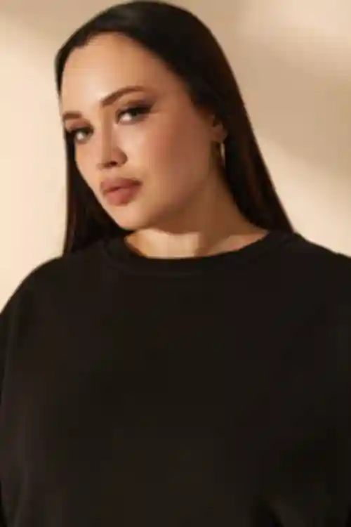 Bluza z dzianiny w kolorze czarnym, duży rozmiar