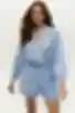 Bluzka typu body soft w kolorze niebieskim